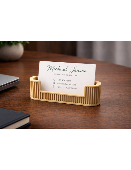 Business Card Holder – Elegant Ribbed Design