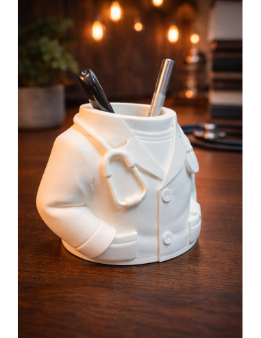 Doctor Pen Holder – White Medical Jacket with...