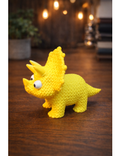 Cute Dino Figure 9cm – Yellow Triceratops 2