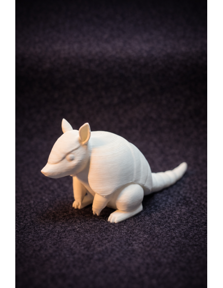 Paint-your-own armadillo figurine 4-6cm – white DIY decoration