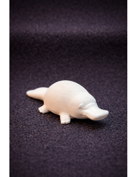 Paint-your-own fat platypus figurine 4-6cm – white DIY decoration