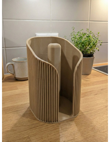 Kitchen towel holder in ribbed design