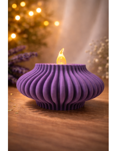 Tea Light Holder 8cm – Sort (inkl. LED fyrfadslys)