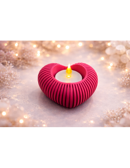 Tea Light Holder Heart (incl. LED tea light)