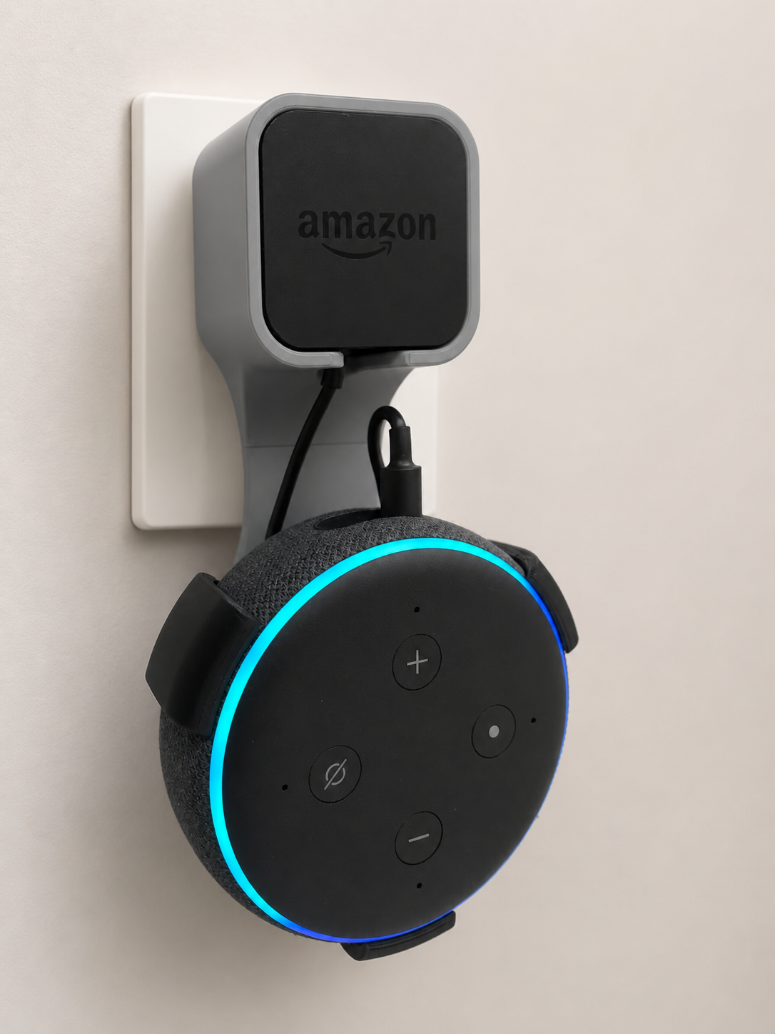 Echo Dot V3 stikkontakt-beslag – fri dine overflader