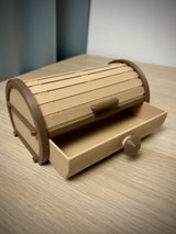 Cylinder Tambour Box – Roll-Top Desk & Workshop Organizer
