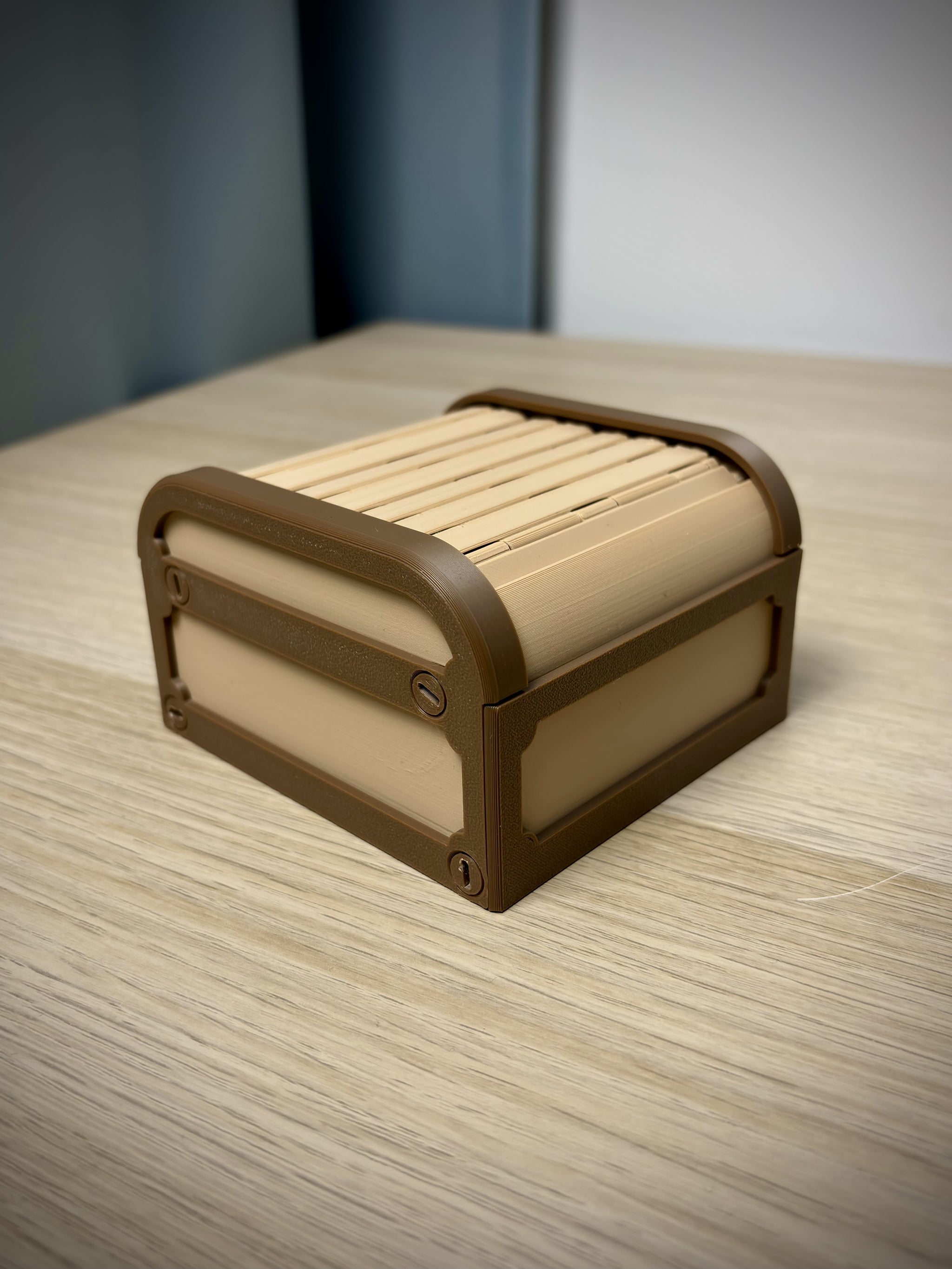 Tambour Roll-Top Organizer Box – Desk & Jewelry Storage