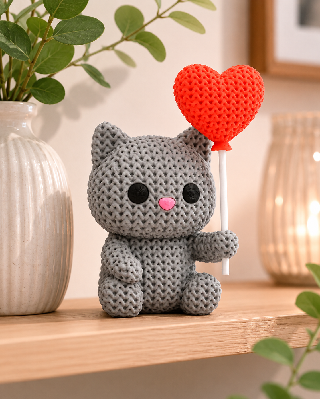 Kat Figur – Sødt valentinsdag pynt