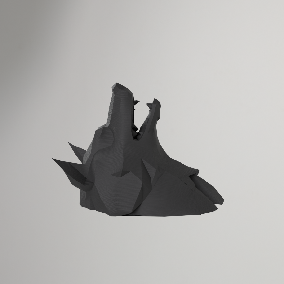 Wolf Bust Wall Hook Cover with Wire Cutouts