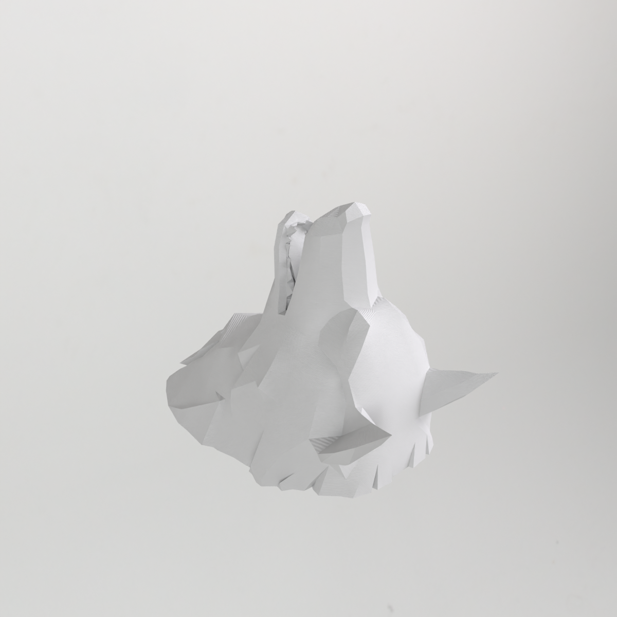 Wolf Bust Wall Hook Cover with Wire Cutouts