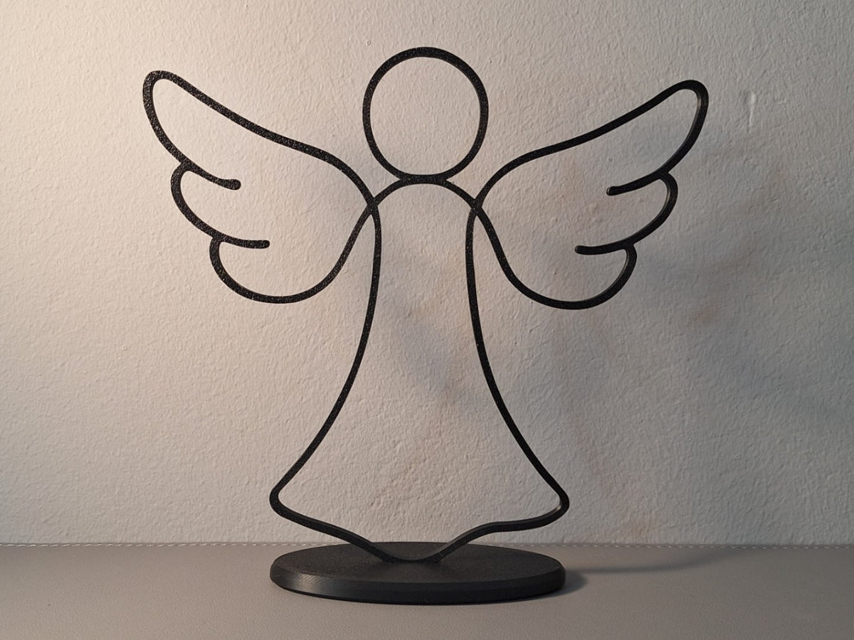 Minimalistisk englefigur i moderne stil