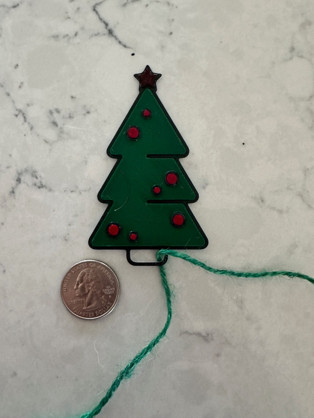 Gavemærke formet som juletræ
