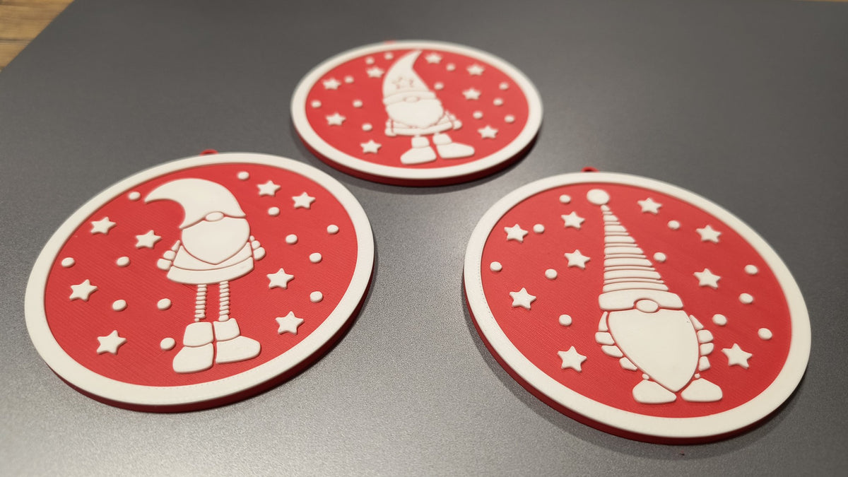 Julenissepynt til juletræet – 3 designs