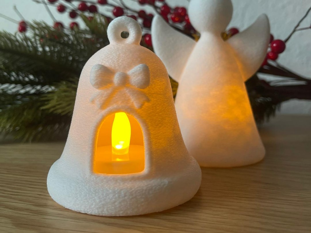 Juleklokke til LED-fyrfadslys – vinterdekoration