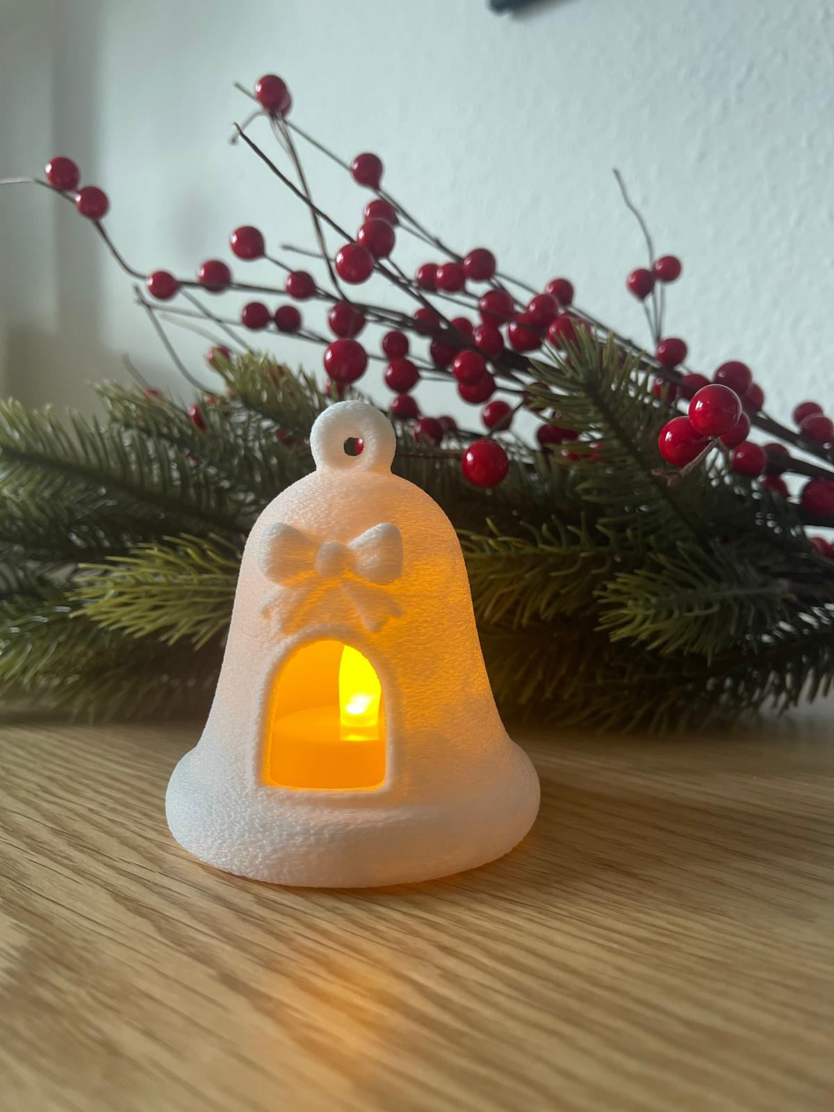 Juleklokke til LED-fyrfadslys – vinterdekoration