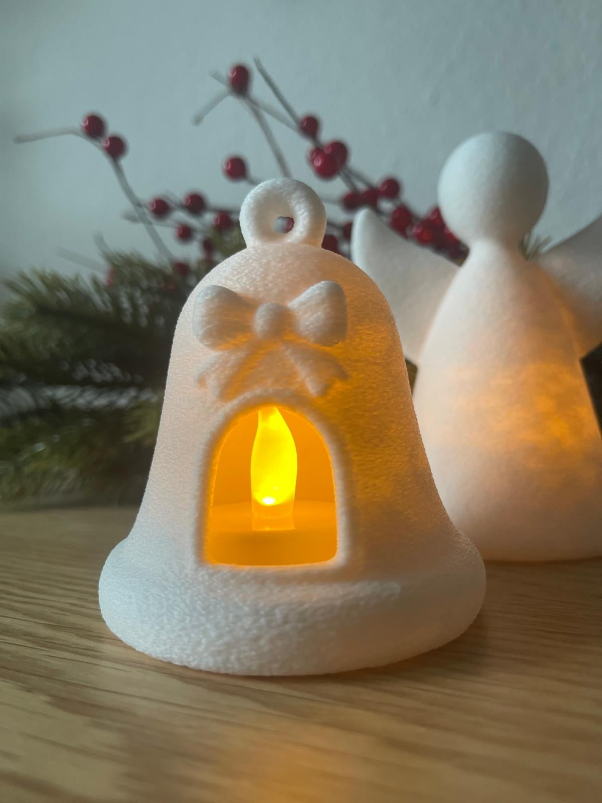 Juleklokke til LED-fyrfadslys – vinterdekoration