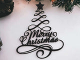 Julepynt til væggen med Merry Christmas