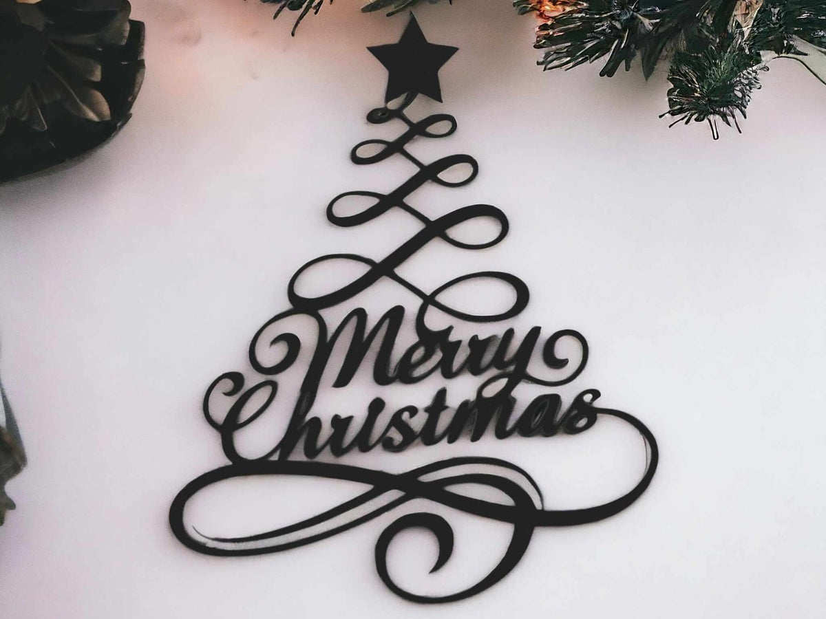 Julepynt til væggen med Merry Christmas