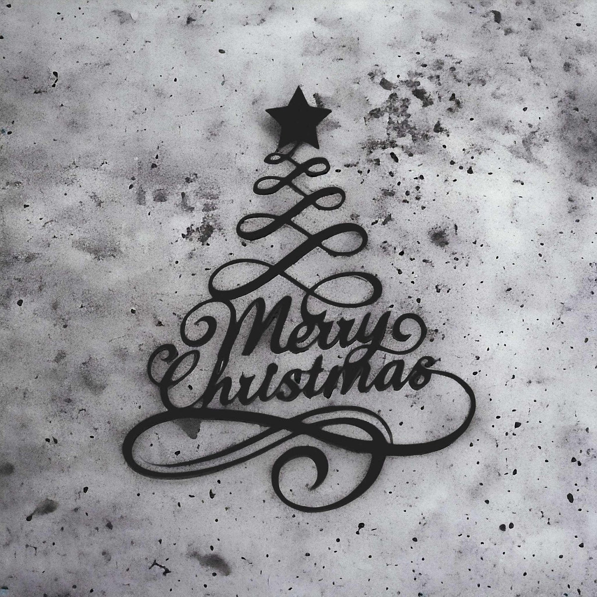 Julepynt til væggen med Merry Christmas