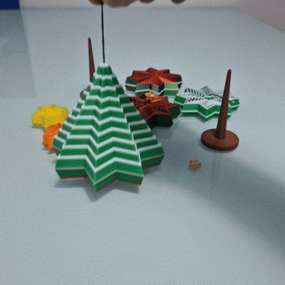 Foldbart juletræ-fidget med 10 lag