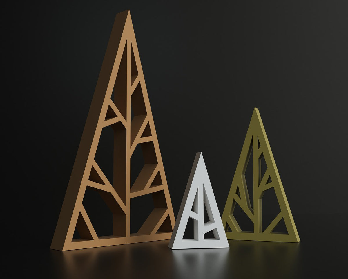 Geometrisk juletræsfigur – stilren juledekoration