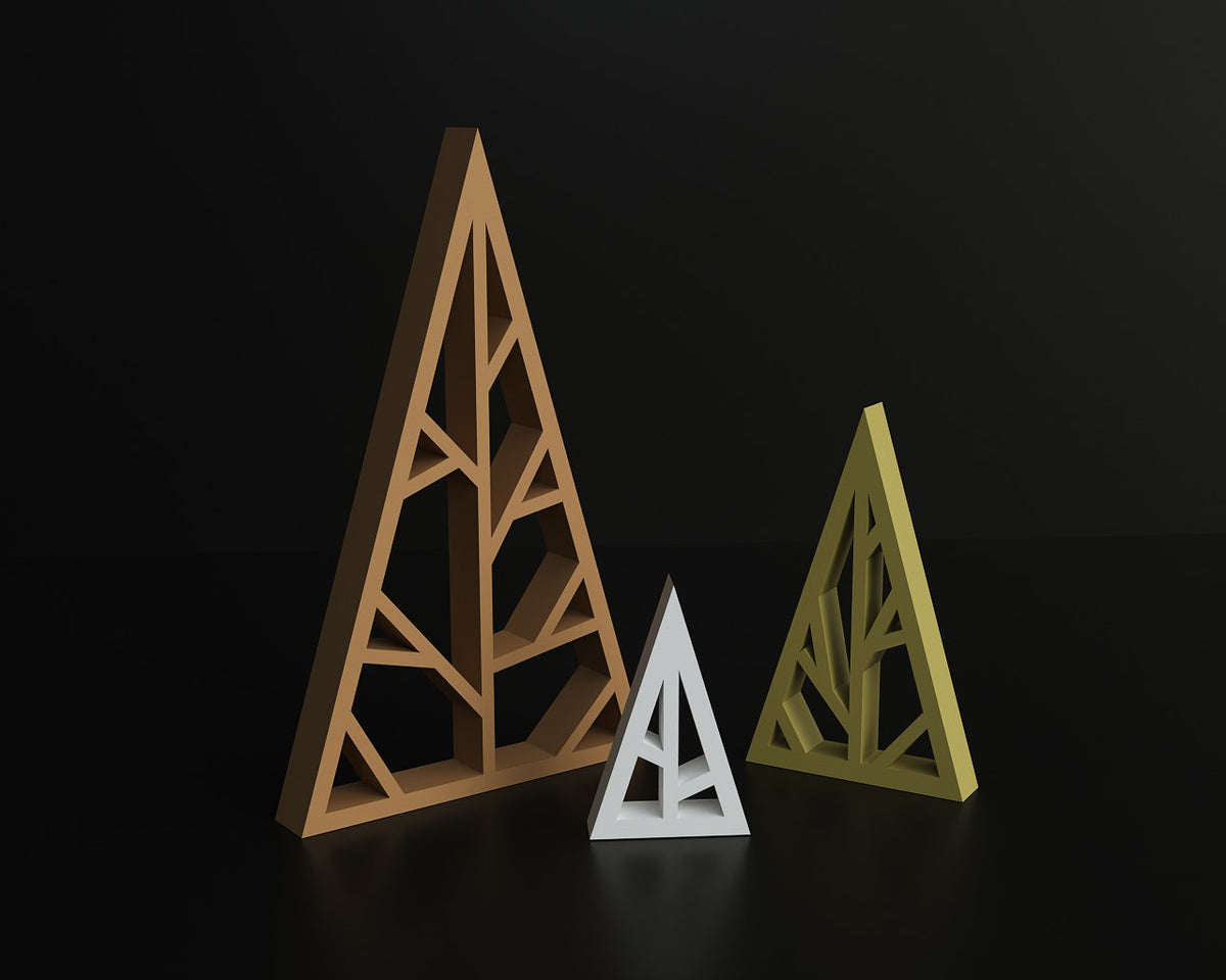 Geometrisk juletræsfigur – stilren juledekoration