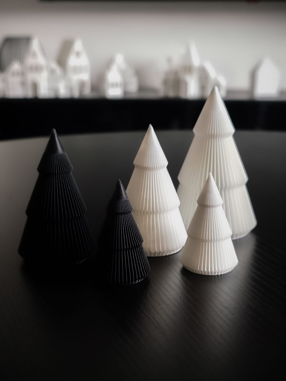Minimalistiske minijuletræer