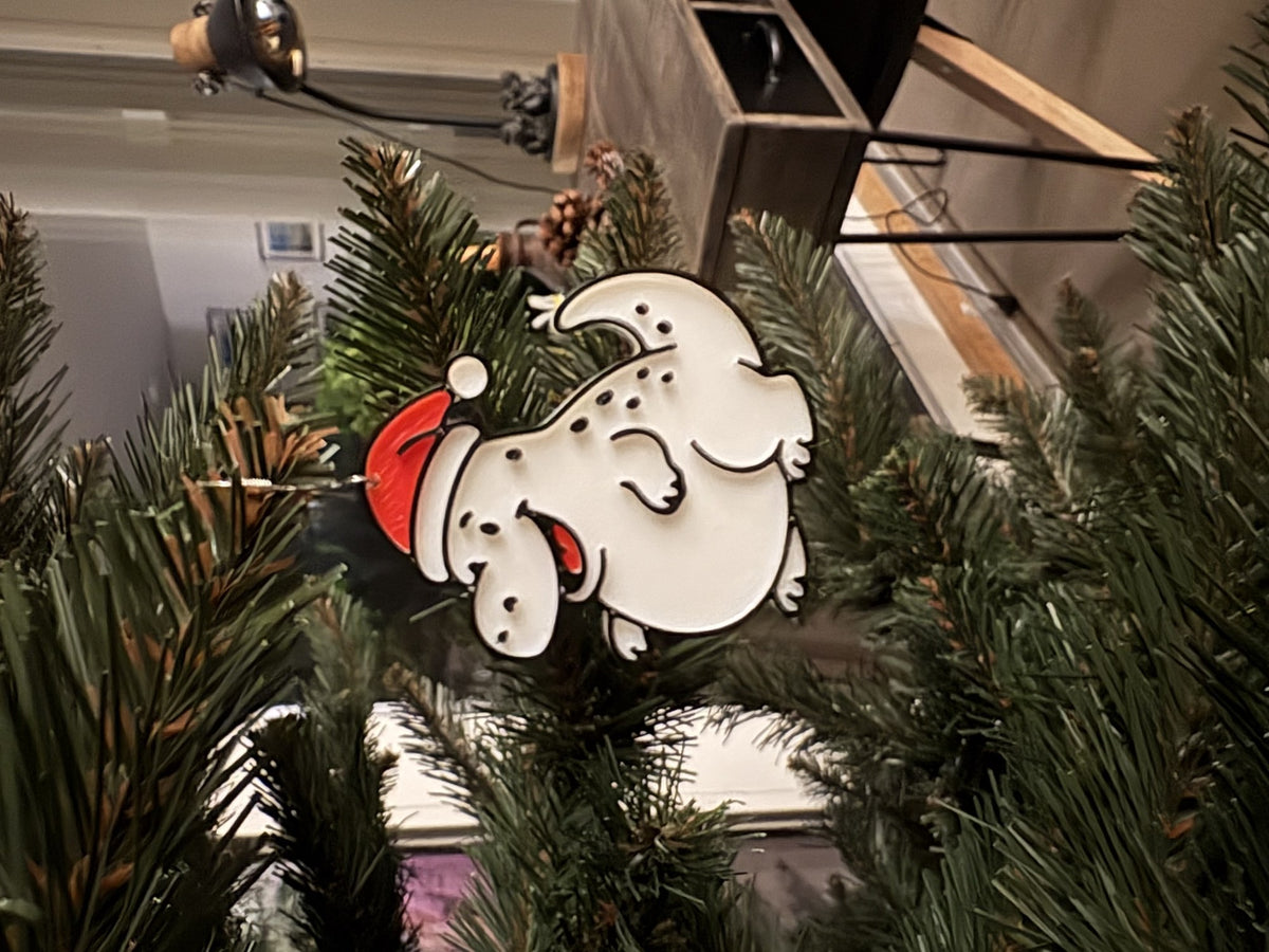 Lille dinosaur som juletræspynt