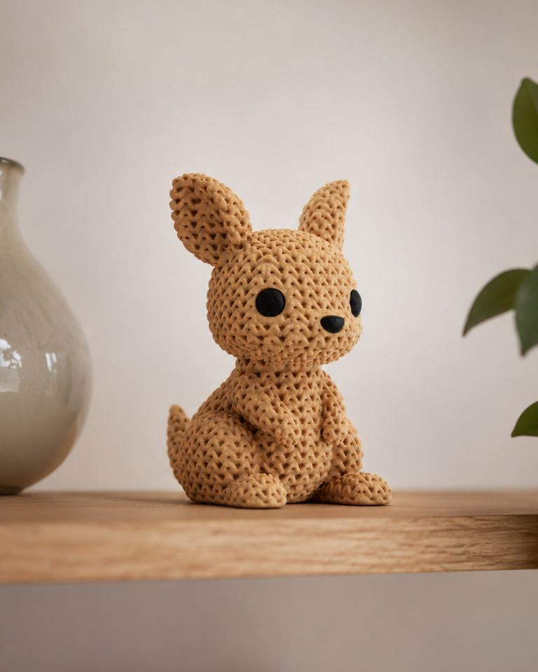 Kangaroo Figurine – Textured Shelf Decor