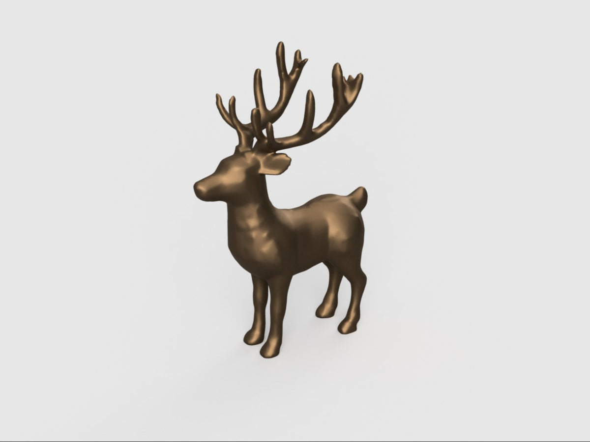 Rensdyrfigur til jul med elegant gevir