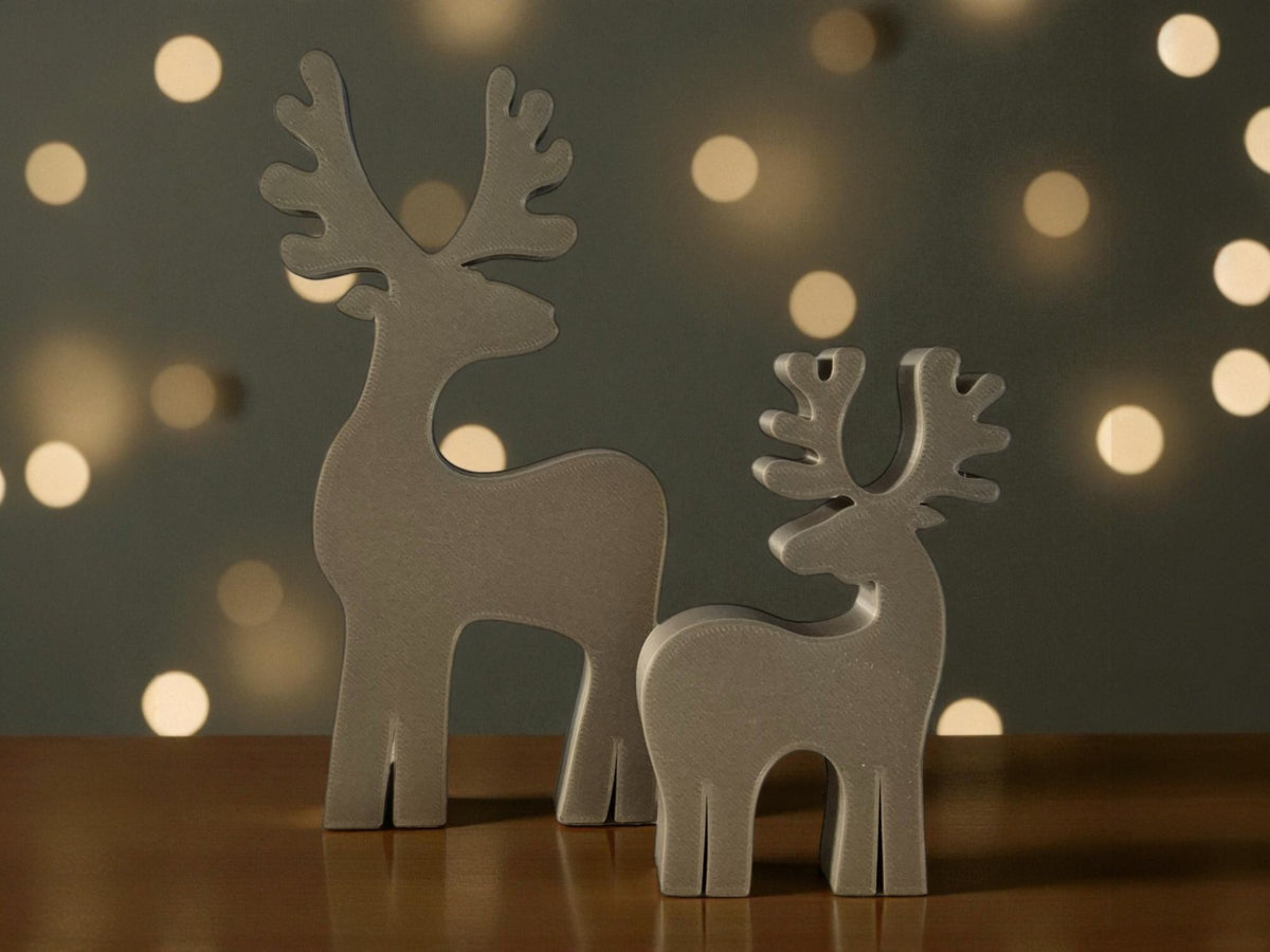 Sæt med rensdyrfigurer – minimalistisk julepynt