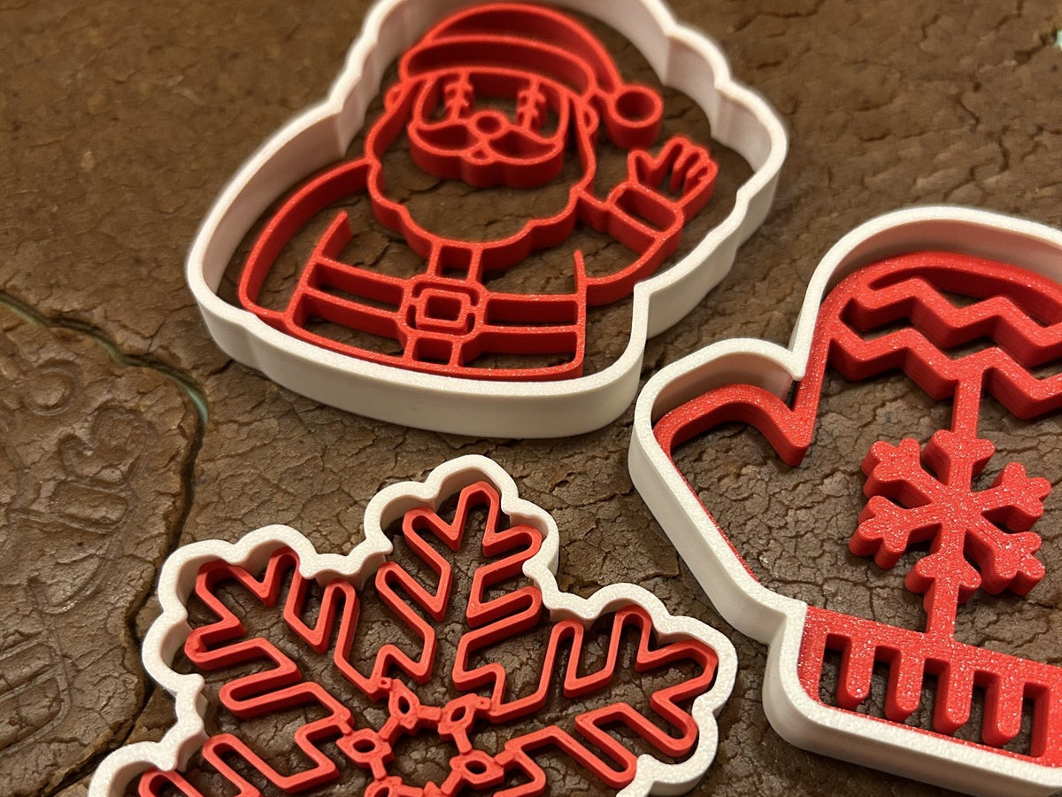 Småkageudstikker til jul – sæt med stempel