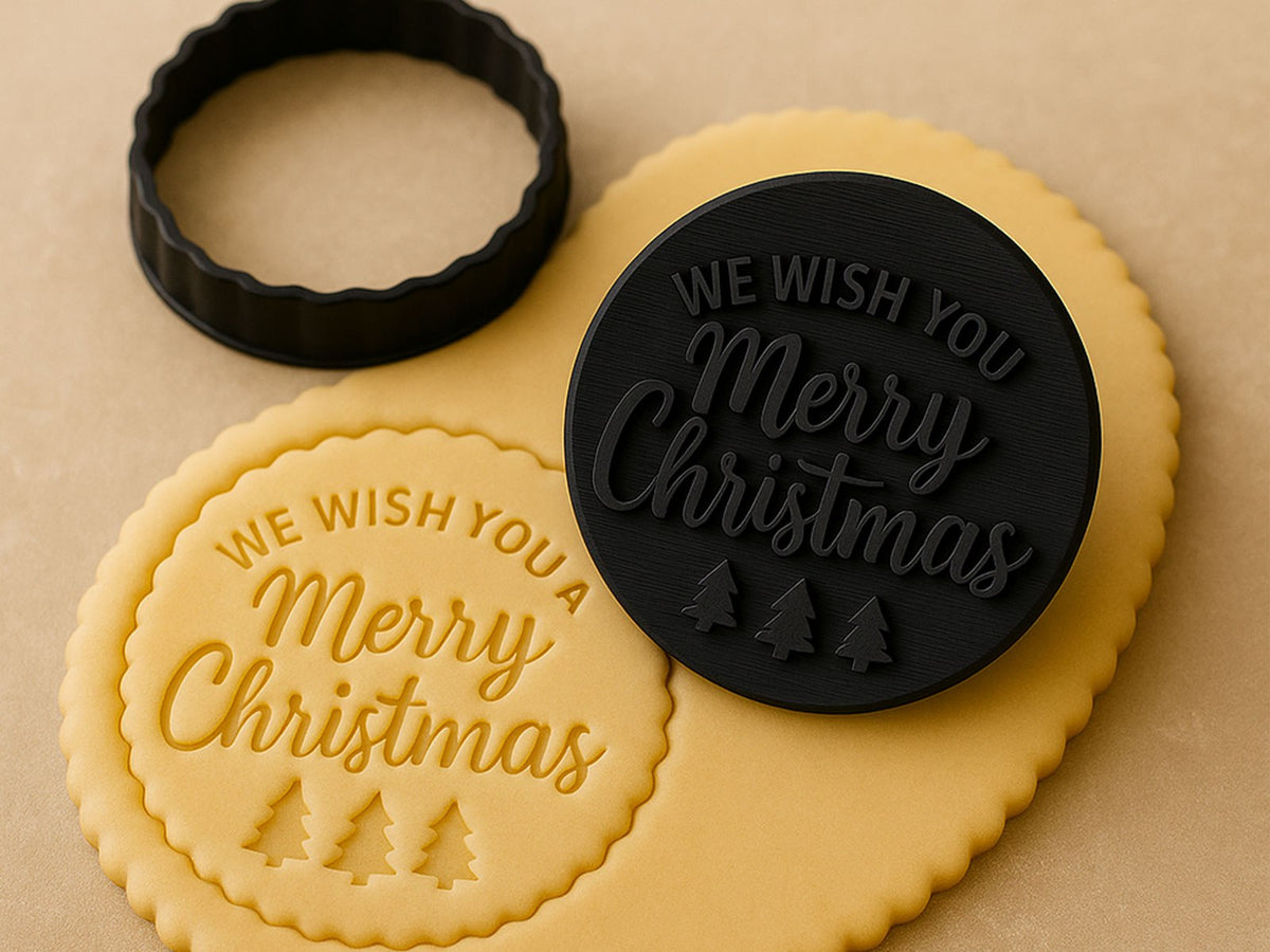 Småkageudstikker og stempel – Merry Christmas