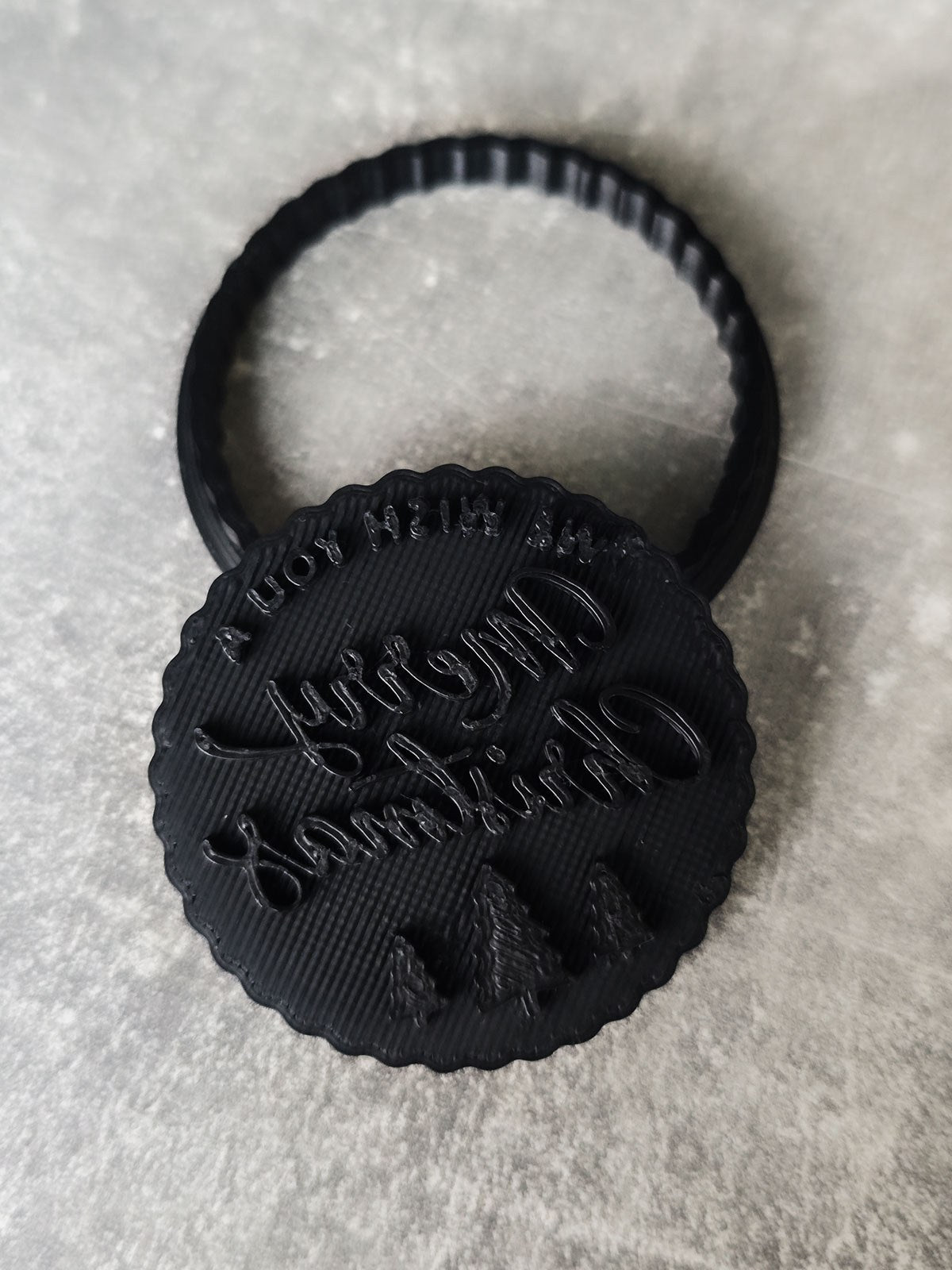 Småkageudstikker og stempel – Merry Christmas