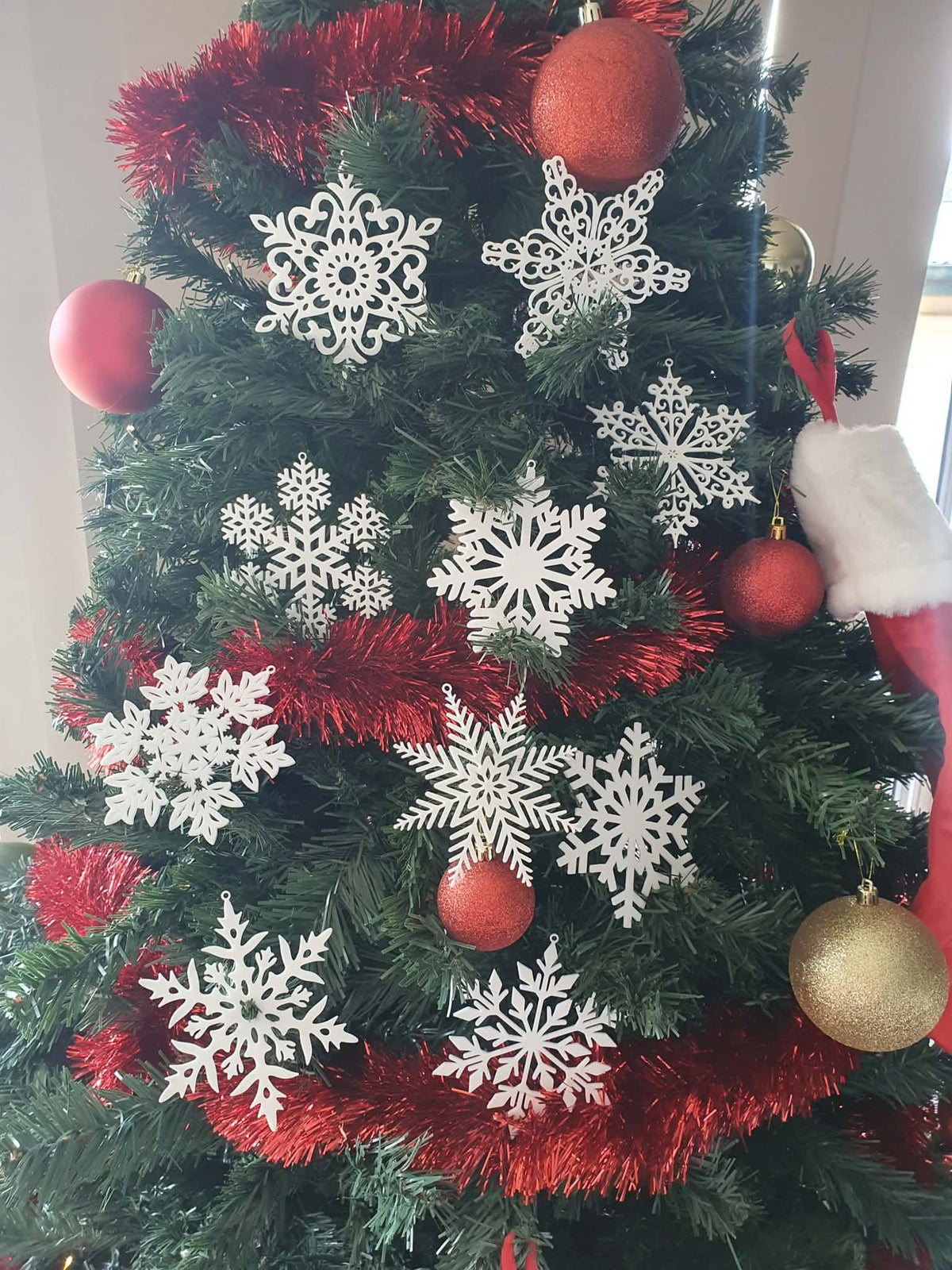 Snefnug som juletræspynt