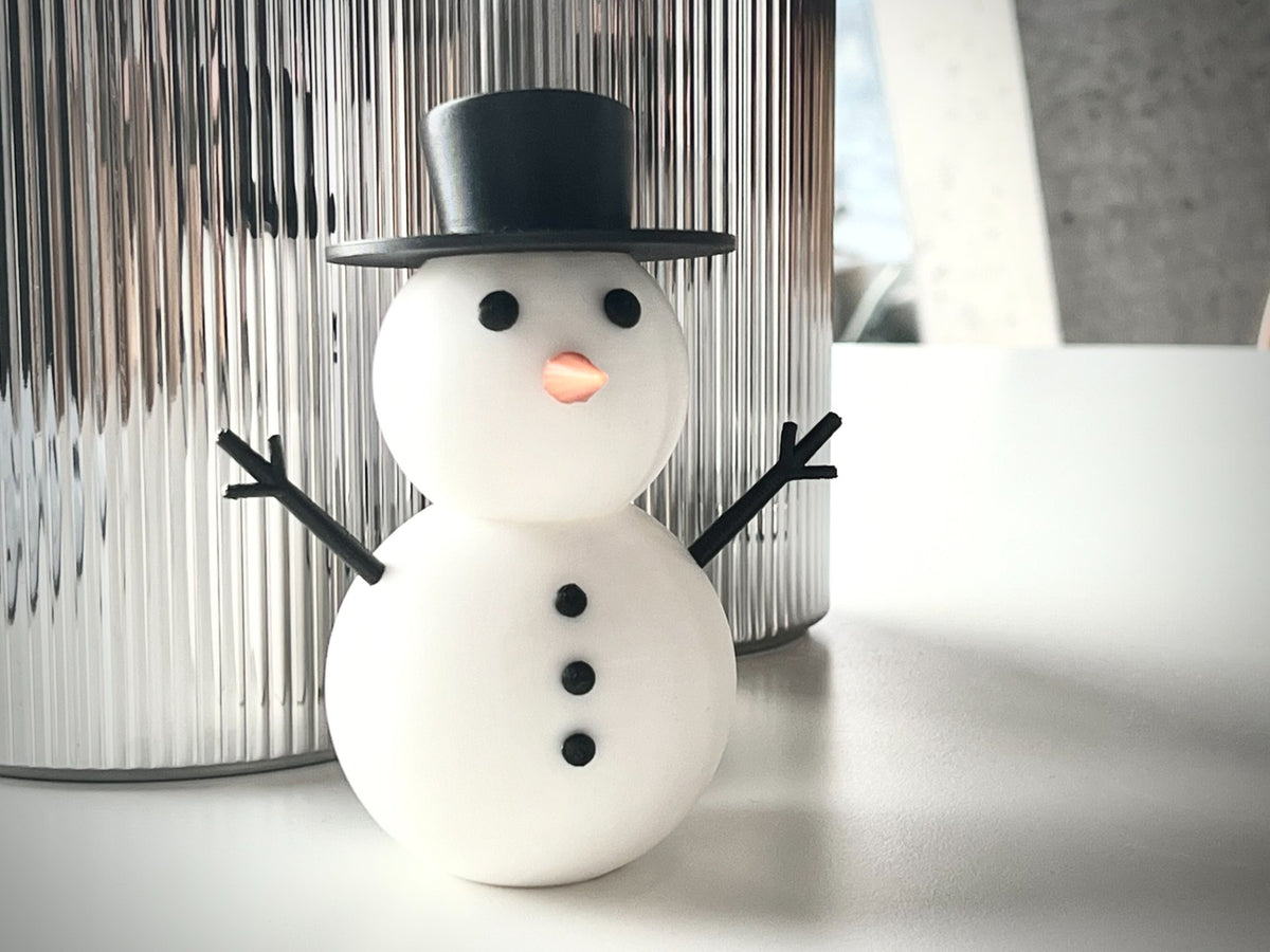 Snemandsfigur i flere farver – juledekoration