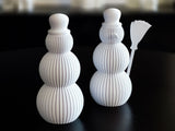 Snemandsfigur i riflet design
