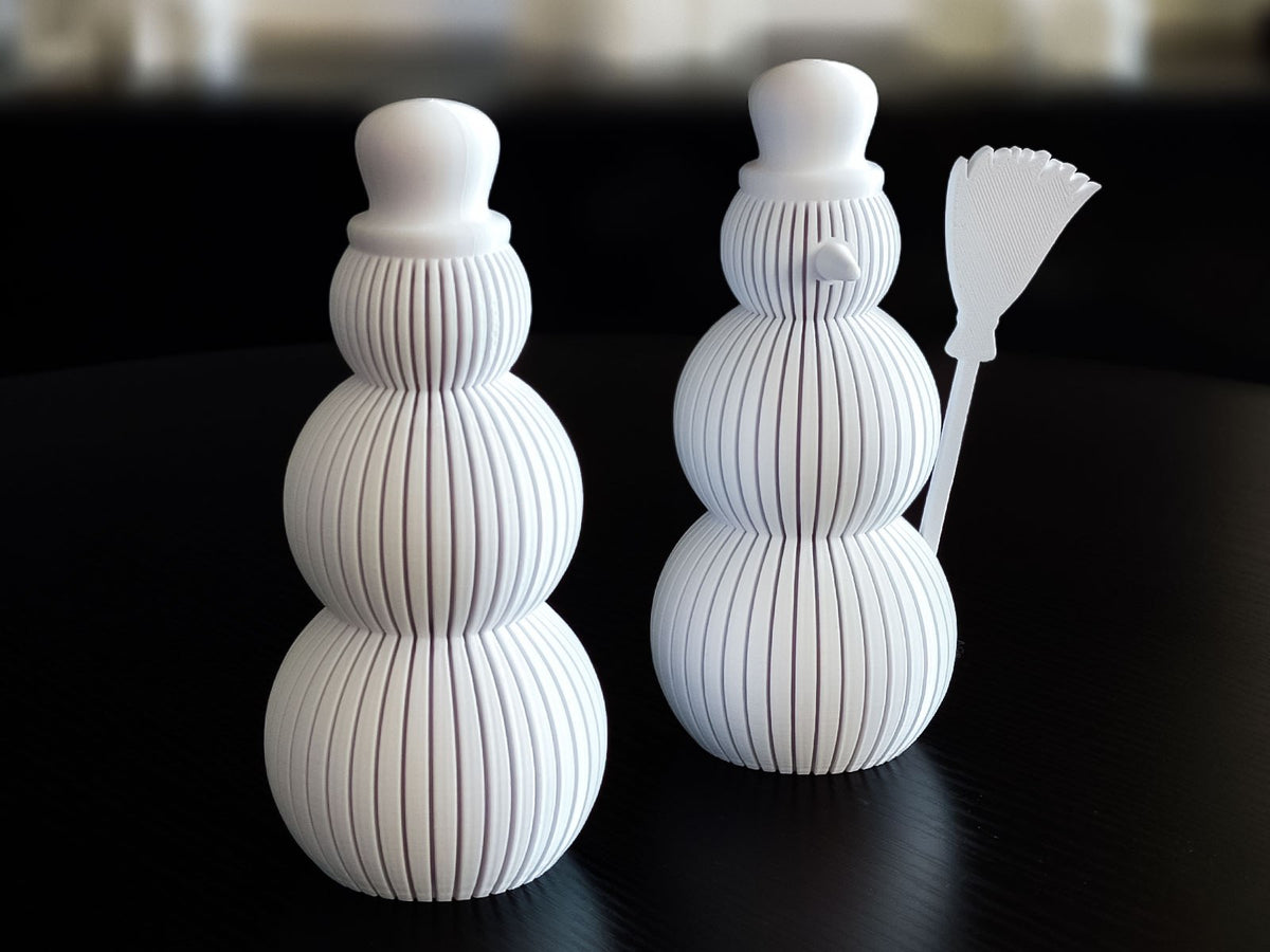 Snemandsfigur i riflet design