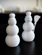 Snemandsfigur i riflet design