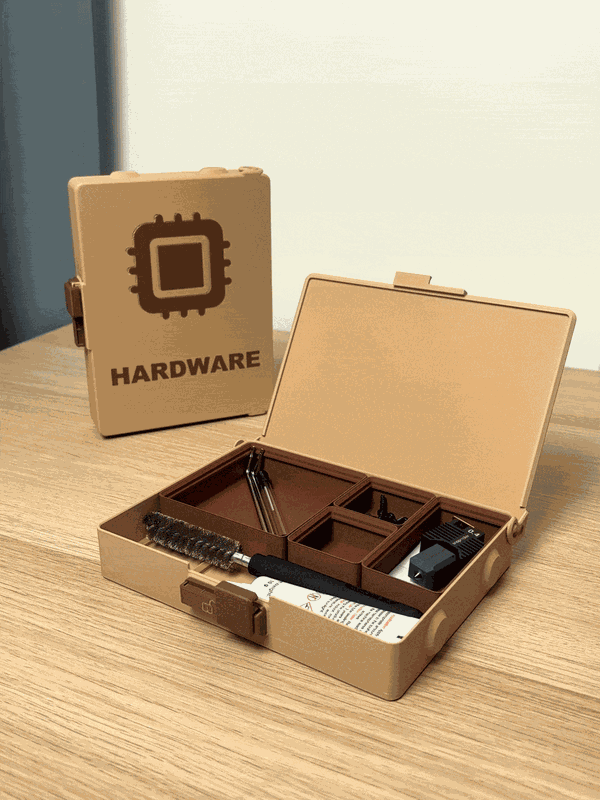 Gridfinity Storage Case 4x3 – Stackable with Sliding Lock