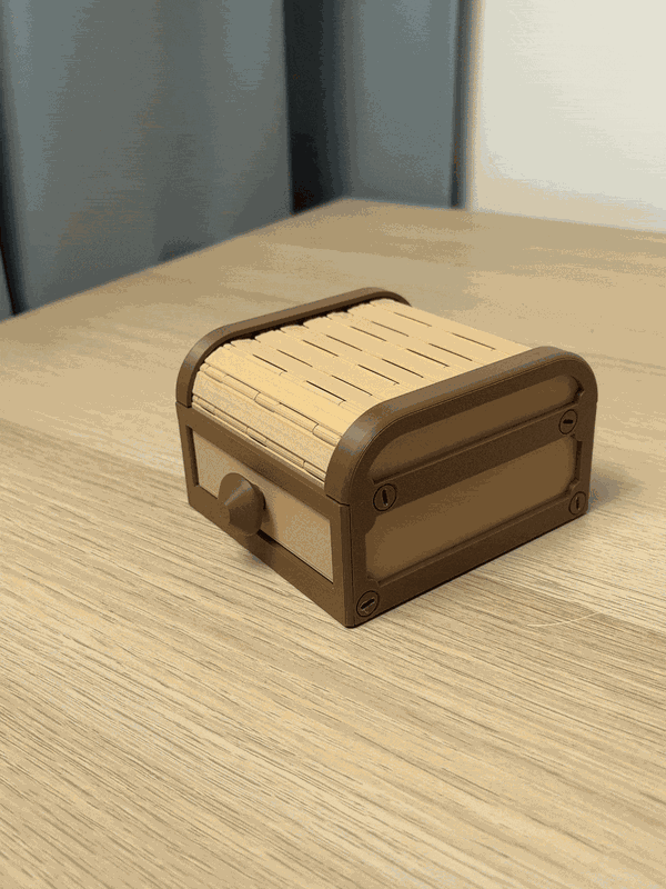 Tambour Roll-Top Organizer Box – Desk & Jewelry Storage
