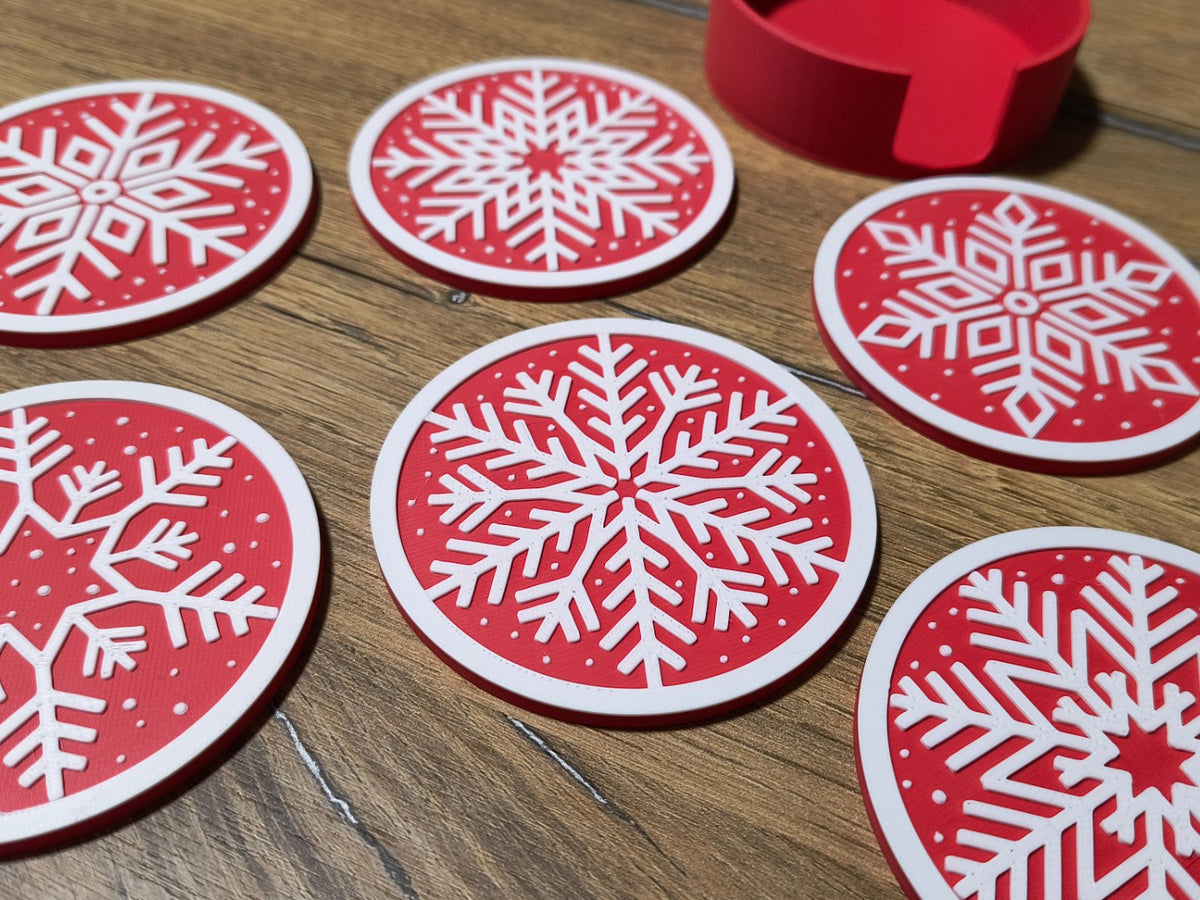 Bordskånere med snefnug til jul – 6 motiver