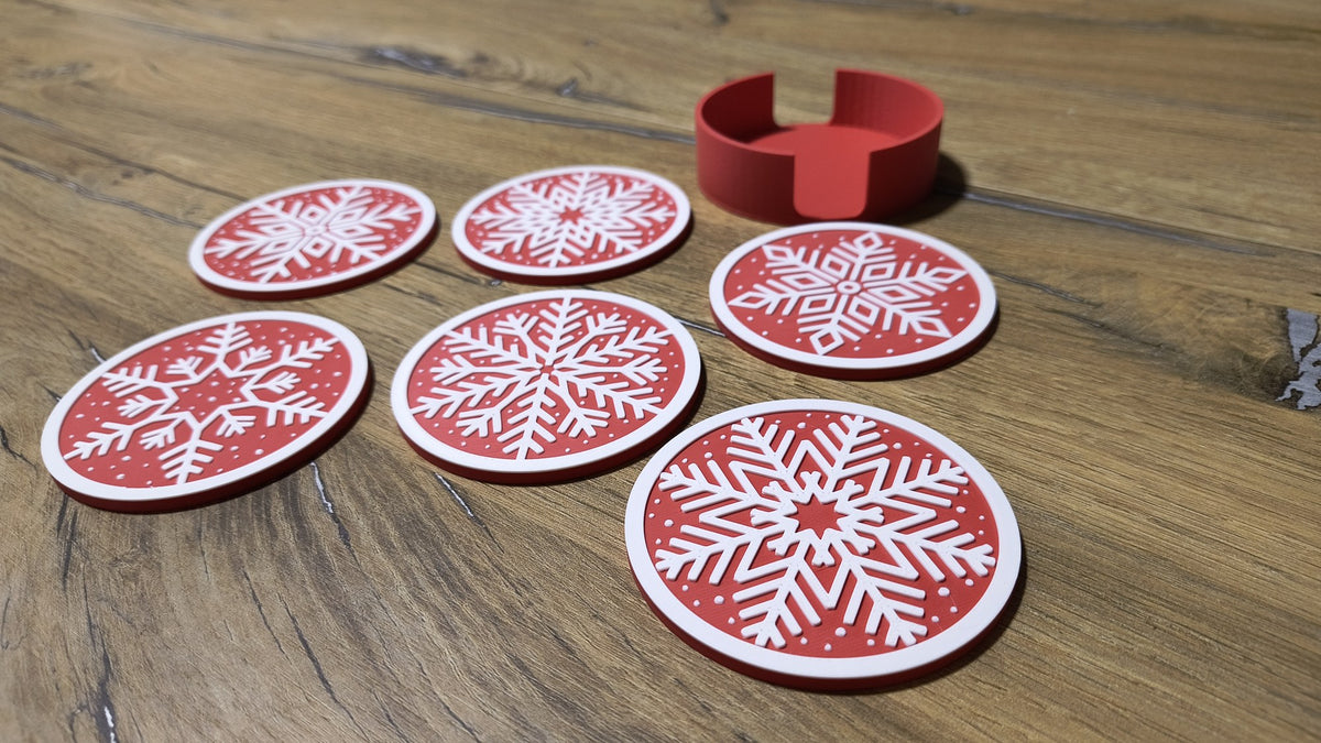 Bordskånere med snefnug til jul – 6 motiver