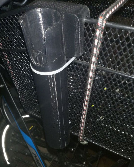 Bike Basket Fishing Rod Holder – Zip-Tie Mount